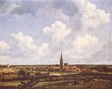 Landscape with Church and Village by Jacob van Ruisdael